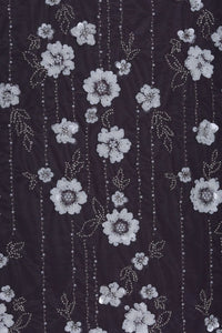 Butterfly Net With White Hand Work Fabrics