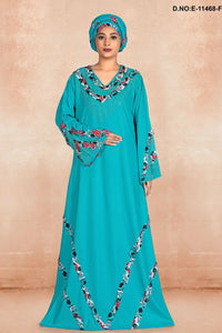 Summer Girls and Women Party Wear Kaftan With Stole