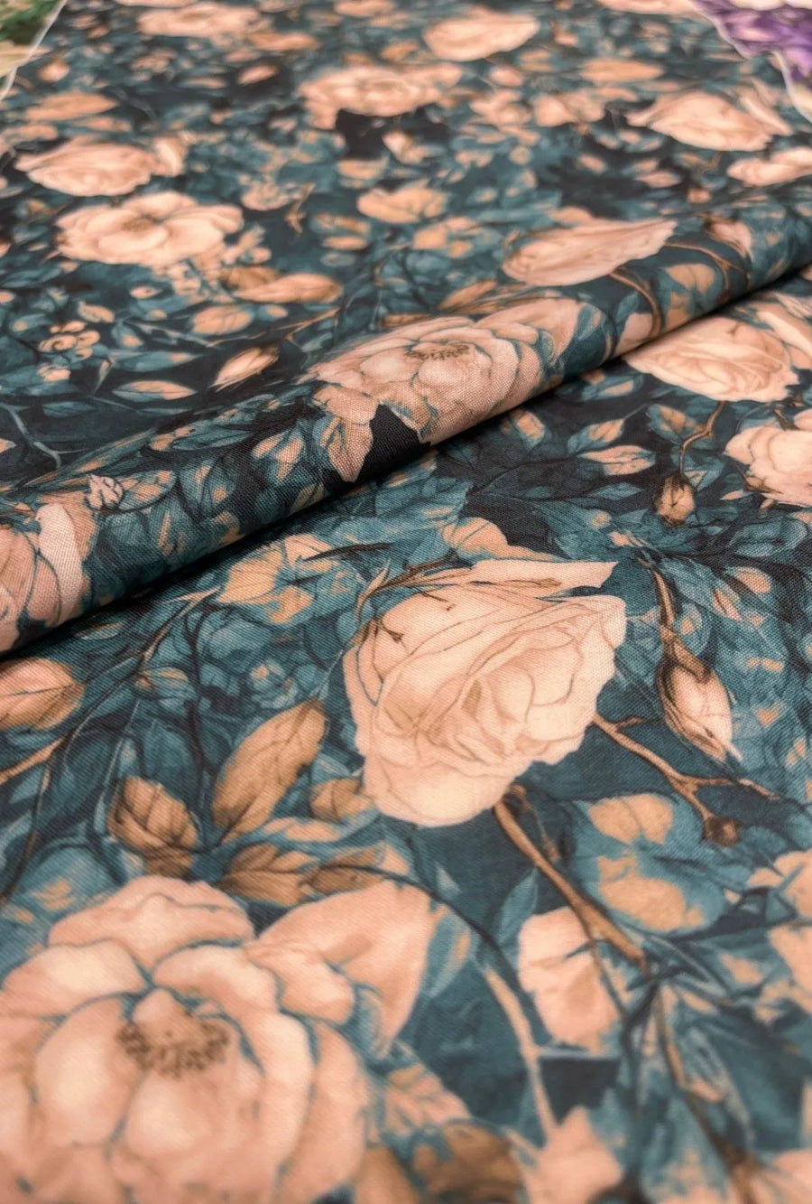 Captivating Rose Printed London Cotton Premium Dress Material