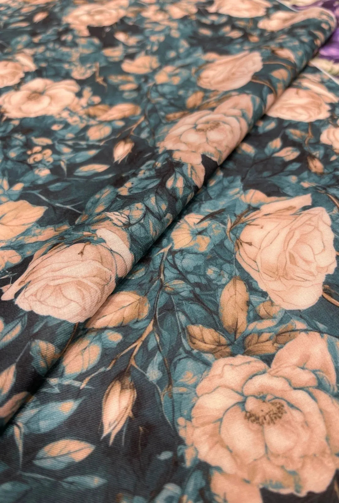 Captivating Rose Printed London Cotton Premium Dress Material