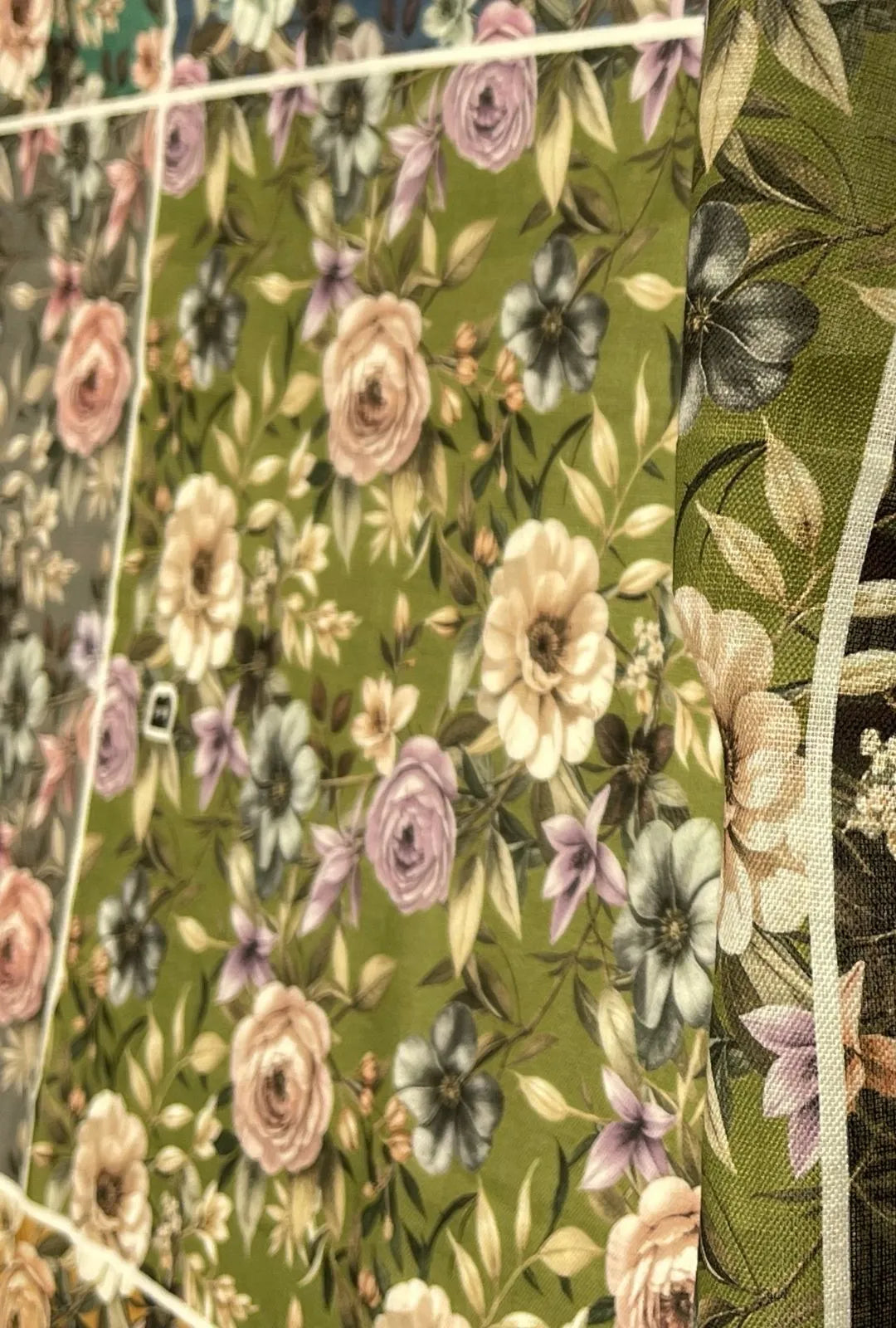 Charismatic Botanical Floral Chiku Linen Boutique Fabric Yardage