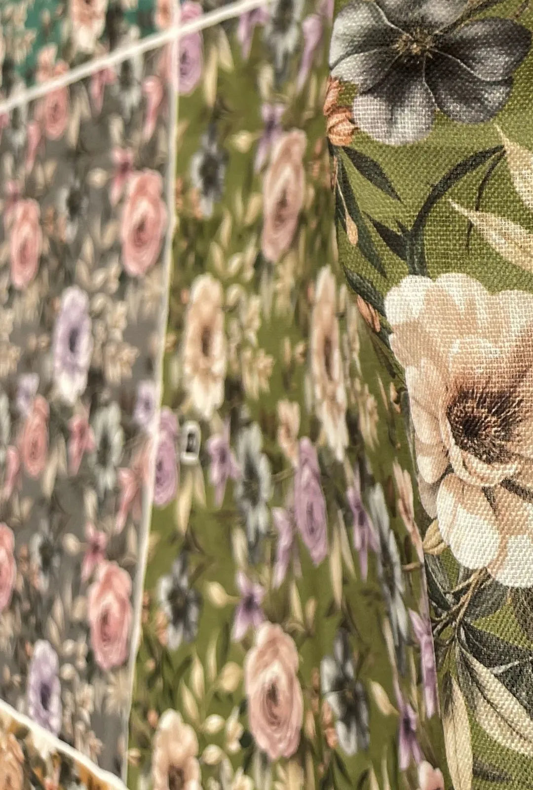 Charismatic Botanical Floral Chiku Linen Boutique Fabric Yardage