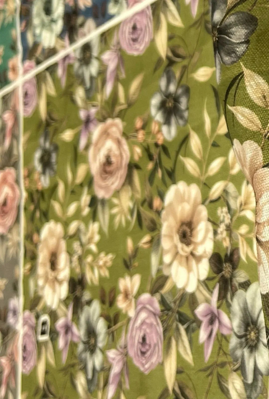 Charismatic Botanical Floral Chiku Linen Boutique Fabric Yardage