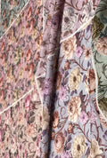 Charming Botanical Pattern Chiku Linen Luxury Fabric Yardage