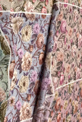 Charming Botanical Pattern Chiku Linen Luxury Fabric Yardage