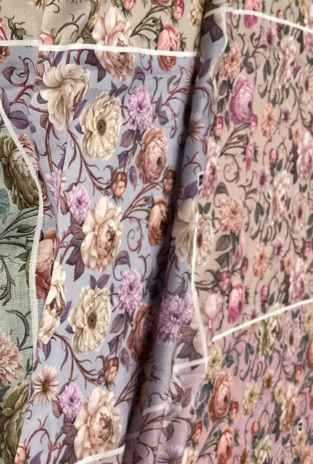 Charming Botanical Pattern Chiku Linen Luxury Fabric Yardage