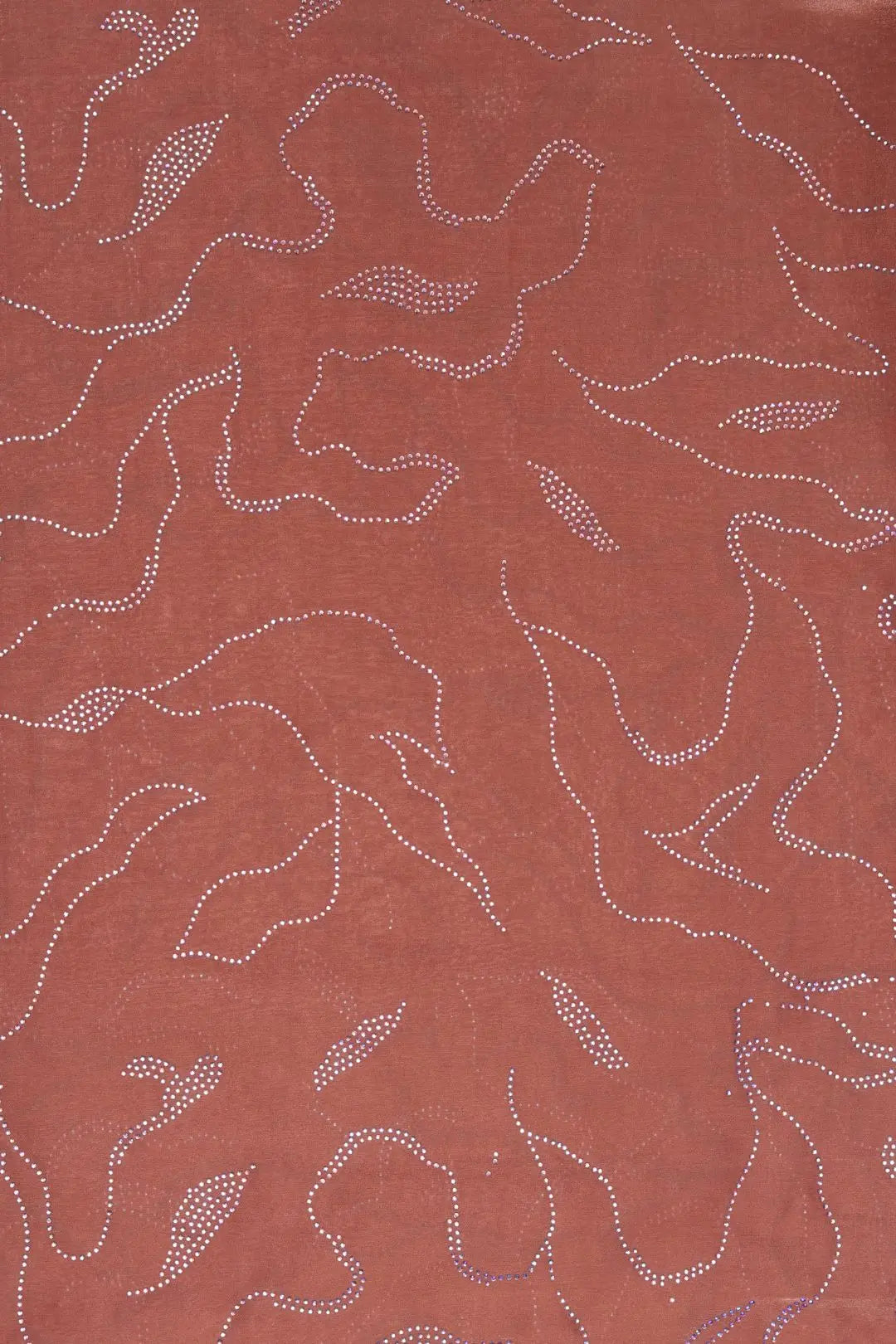 Coffee Jiny Miny Diamond Work Fabric