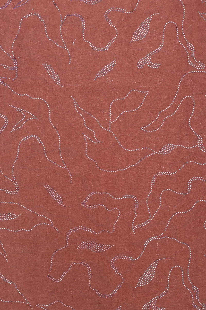 Coffee Jiny Miny Diamond Work Fabric