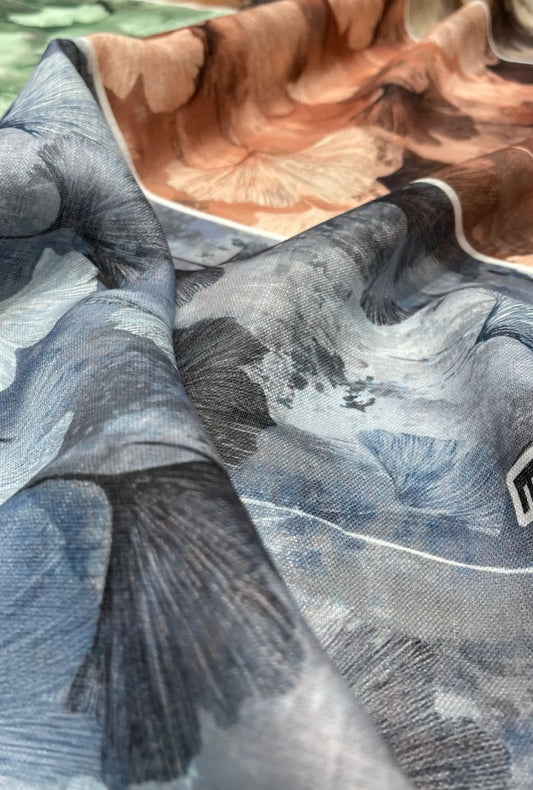 Contemporary Illustrative Flora Linen Boutique Cloth Fabric