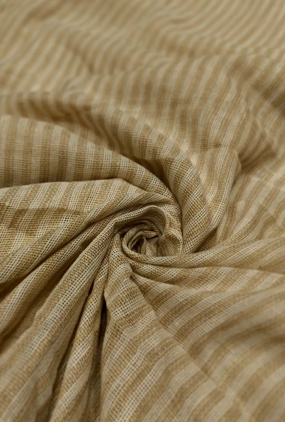 Contemporary Striped Textured Jute Fabric For Ethnic Apparel
