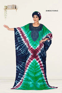 Dark Blue Stylish Glamorous Women's Designer Kaftan Dress