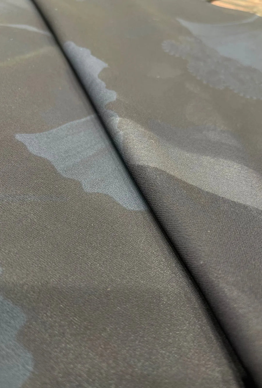 Dark Charcoal Digital Floral Printed Chiffon Fabric