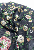 Deluxe Floral Embroidered Linen Premium Jalabeya Fabrication