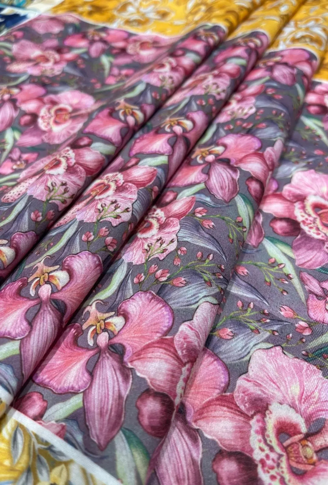 Designer Digital Printed Snow Cotton Fabric for Creative Apparel