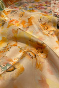 Designer Digital Printed Snow Cotton Fabric for Gulf Fashion