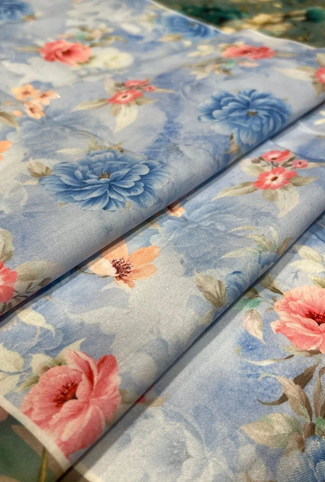 Designer Digital Printed Snow Cotton Fabric for Tailoring