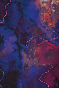 Cotton With Digital Print With Positional Zari Fabric