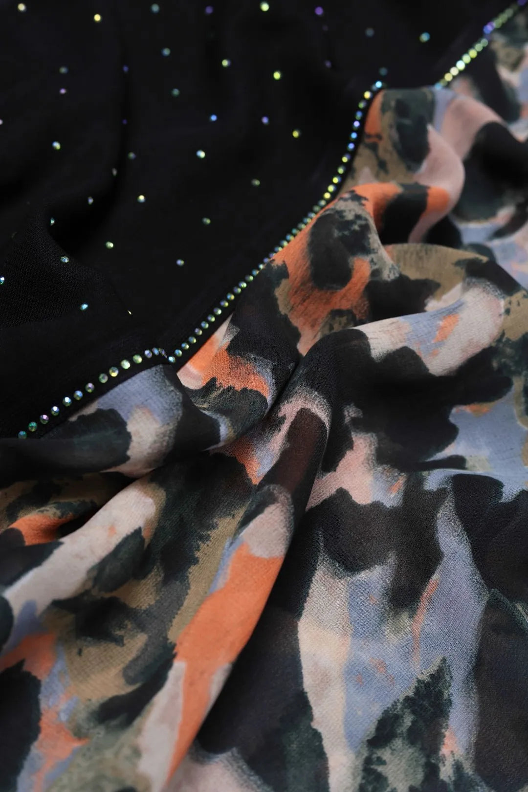 Multi colored Double Sided Stole For Abaya