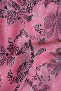 Dujilail Multi Color Digital Print Pink Fabrics