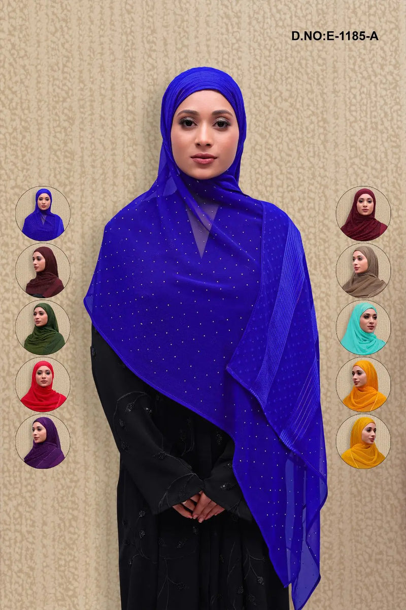 Gorgeous Embellishments Diamond Work Plain Dupatta GAJIWALA EXPORT