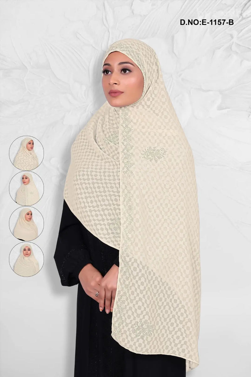 Charming Cream Color Dupatta with Diamond Touch