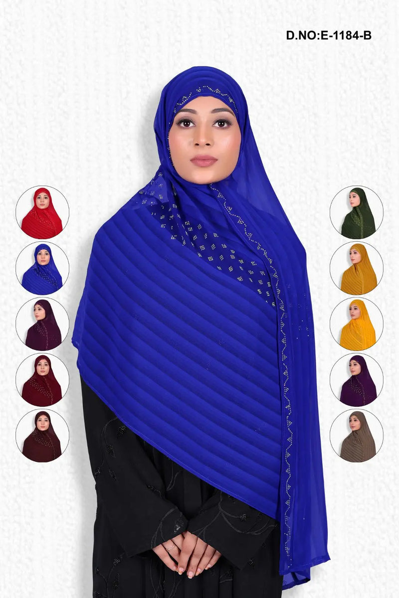 Designer Diamond Work Dark Lining Dupatta