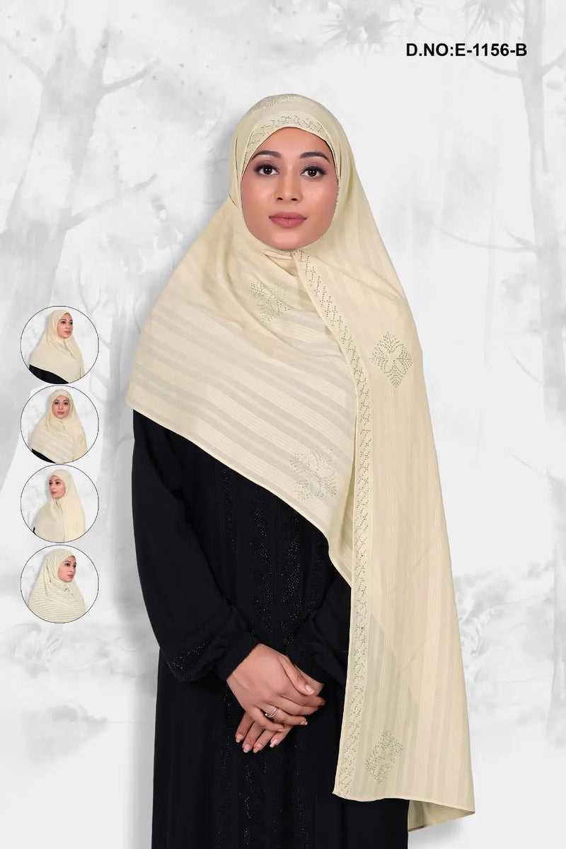 Luxurious Cream Diamond Work Dupatta for Womens