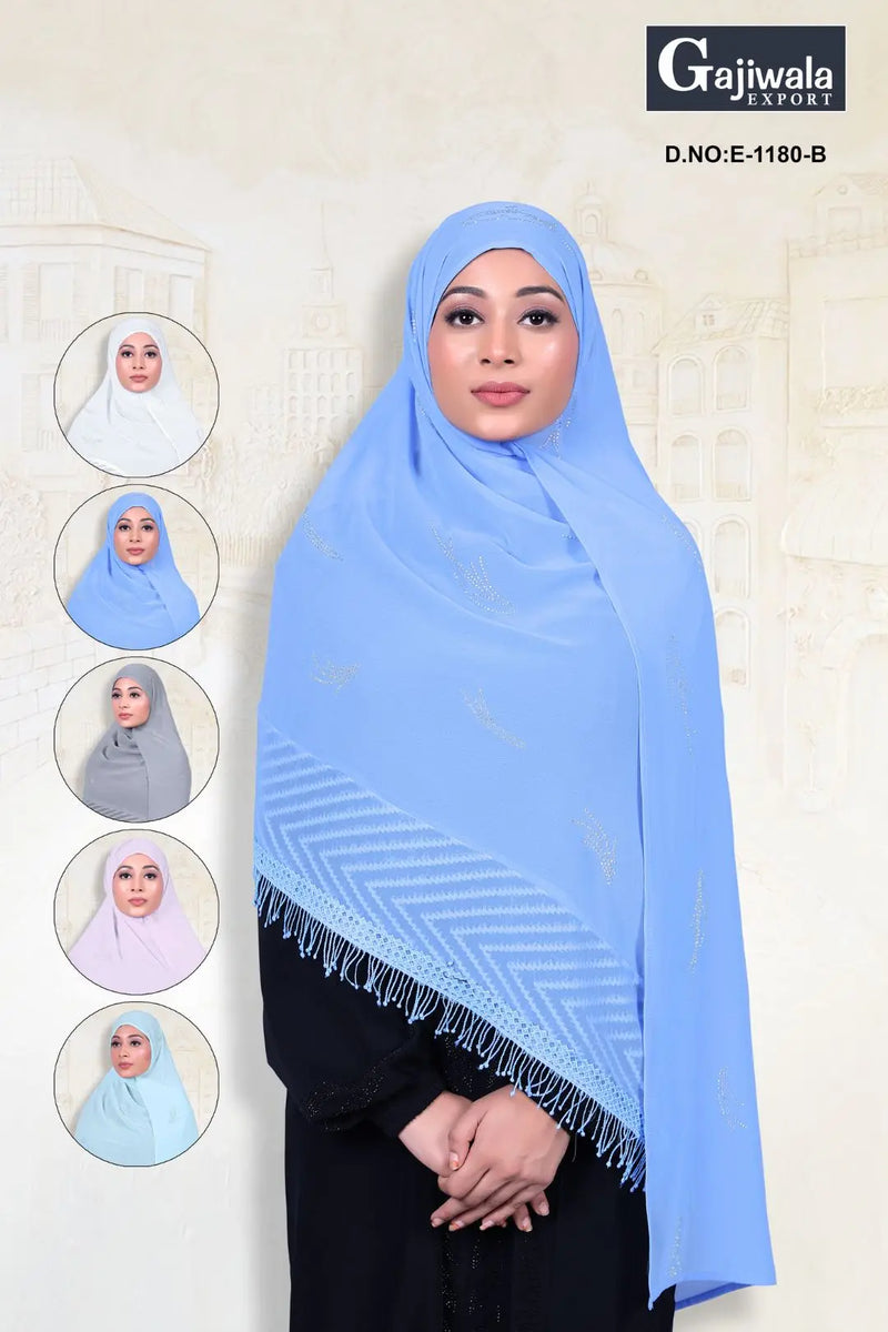 Diamond Stone Work Dupatta With Lace