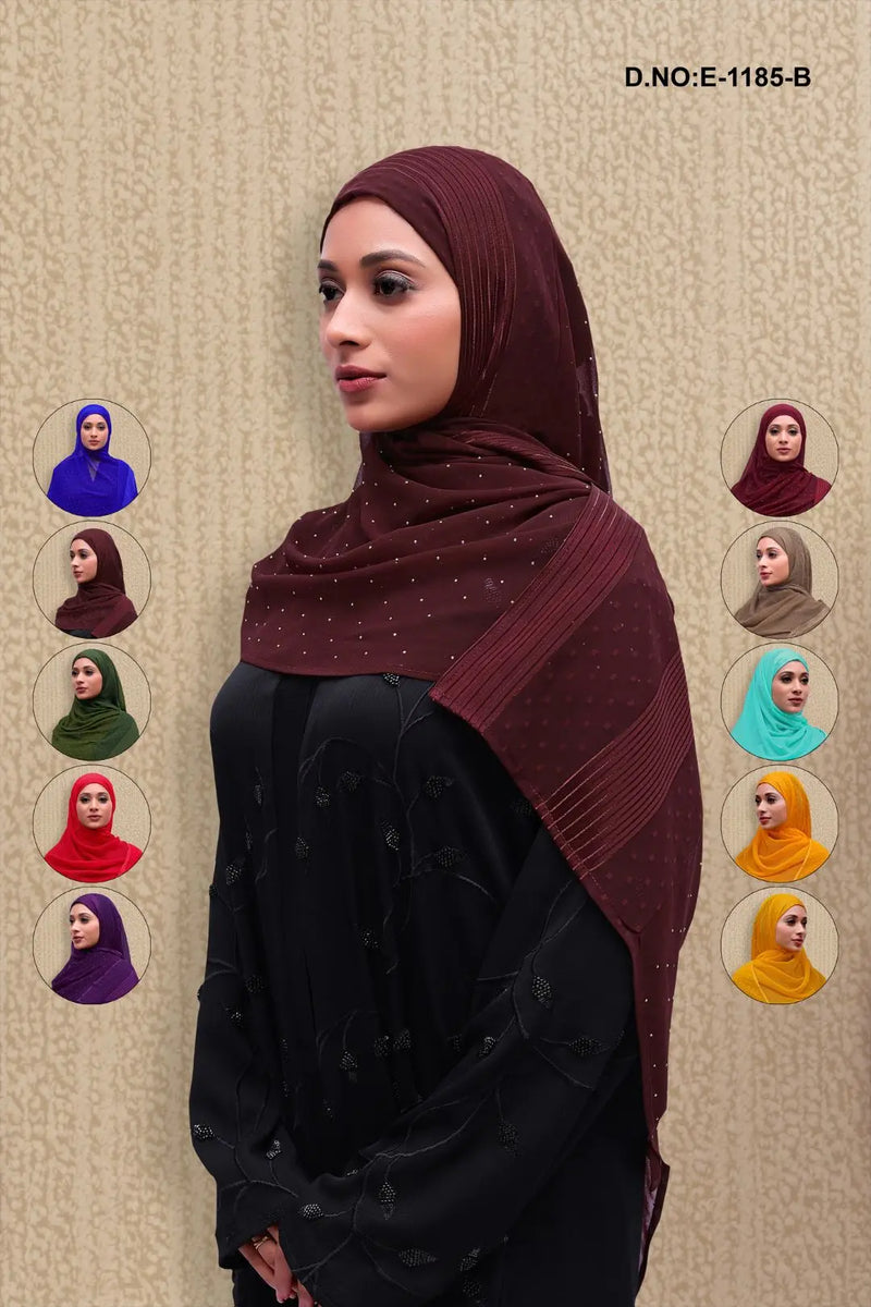 Gorgeous Embellishments Diamond Work Plain Dupatta GAJIWALA EXPORT
