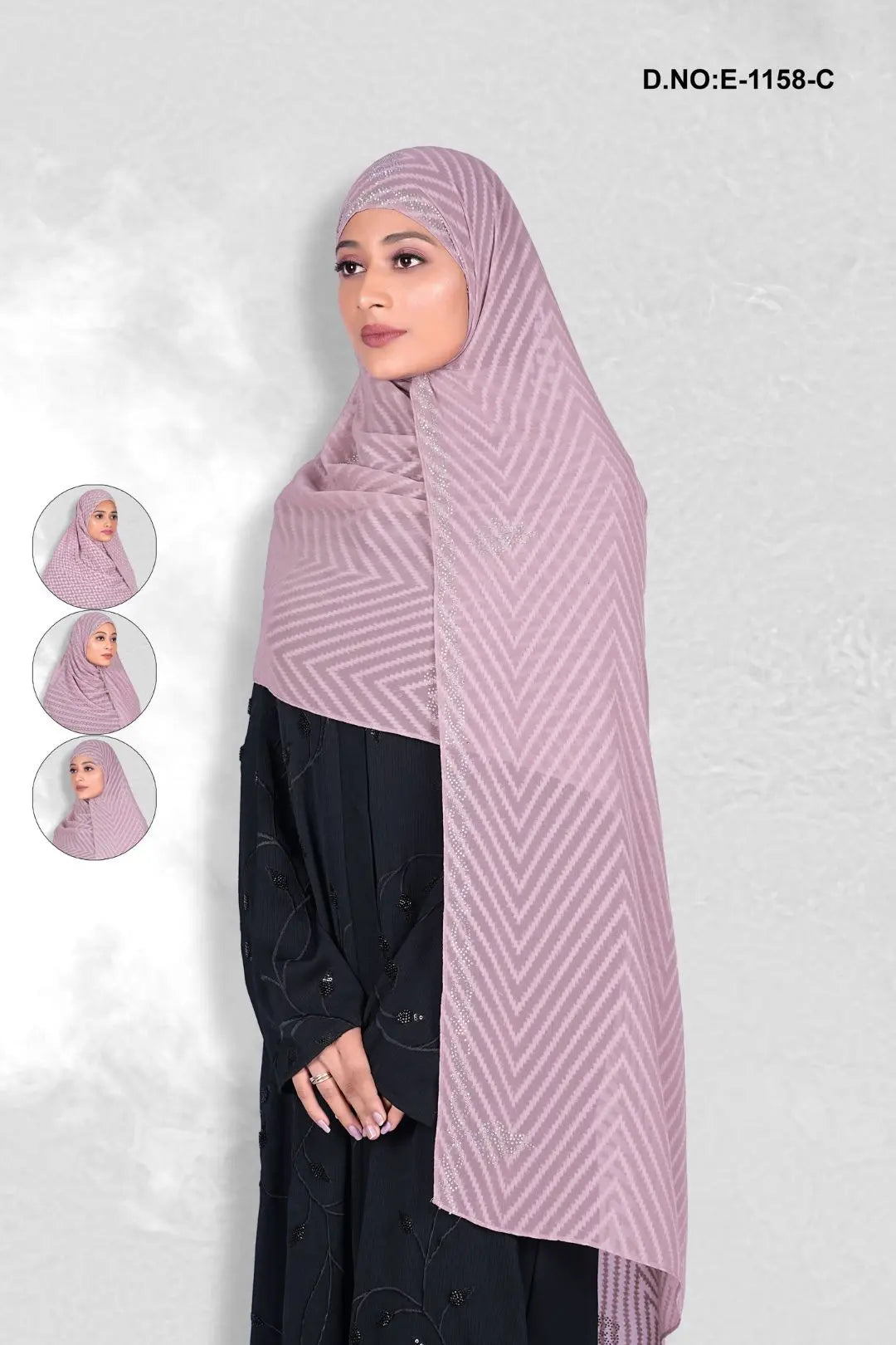 Opulent Pink Dupatta with Diamond Embellishments