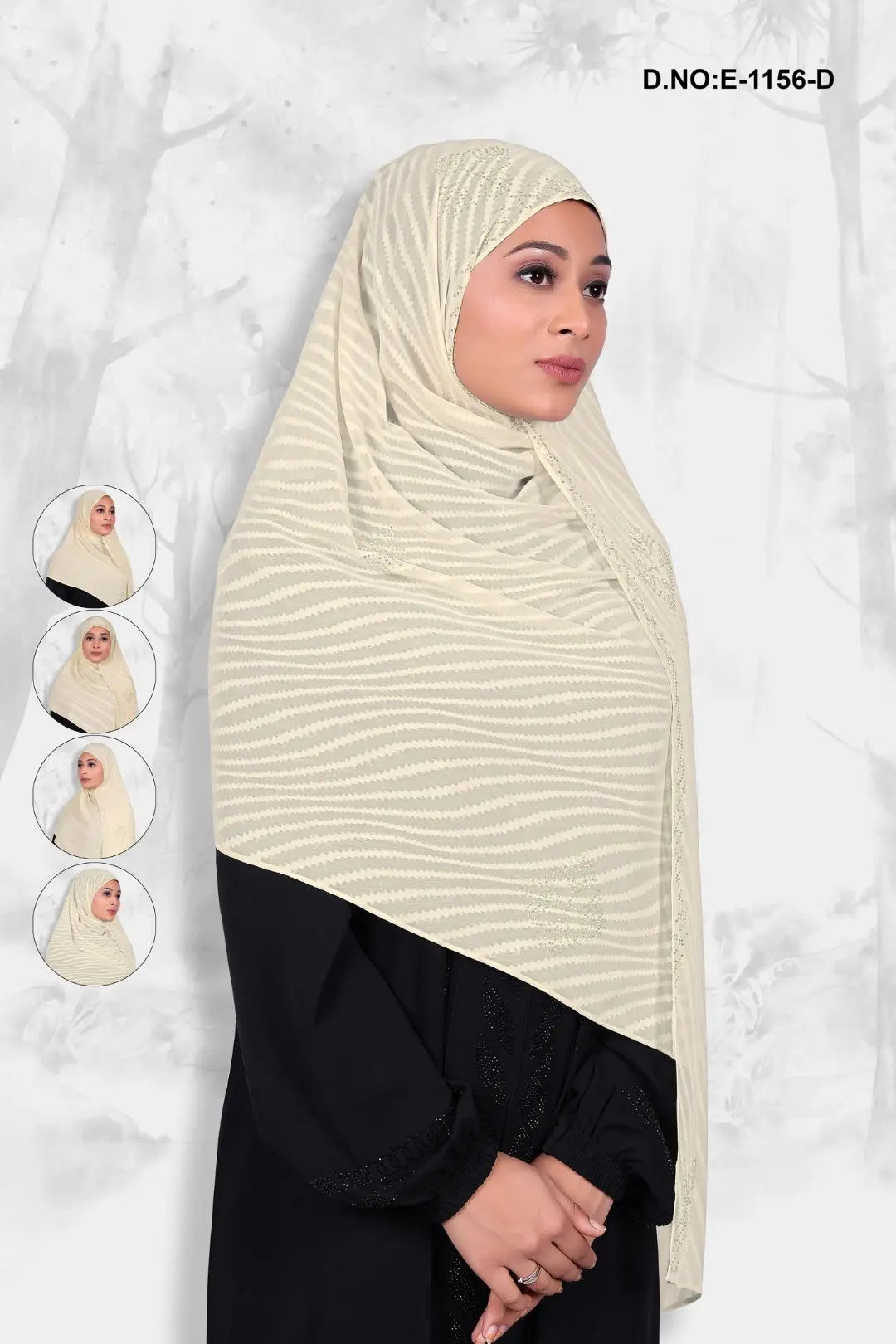 Luxurious Cream Diamond Work Dupatta for Womens