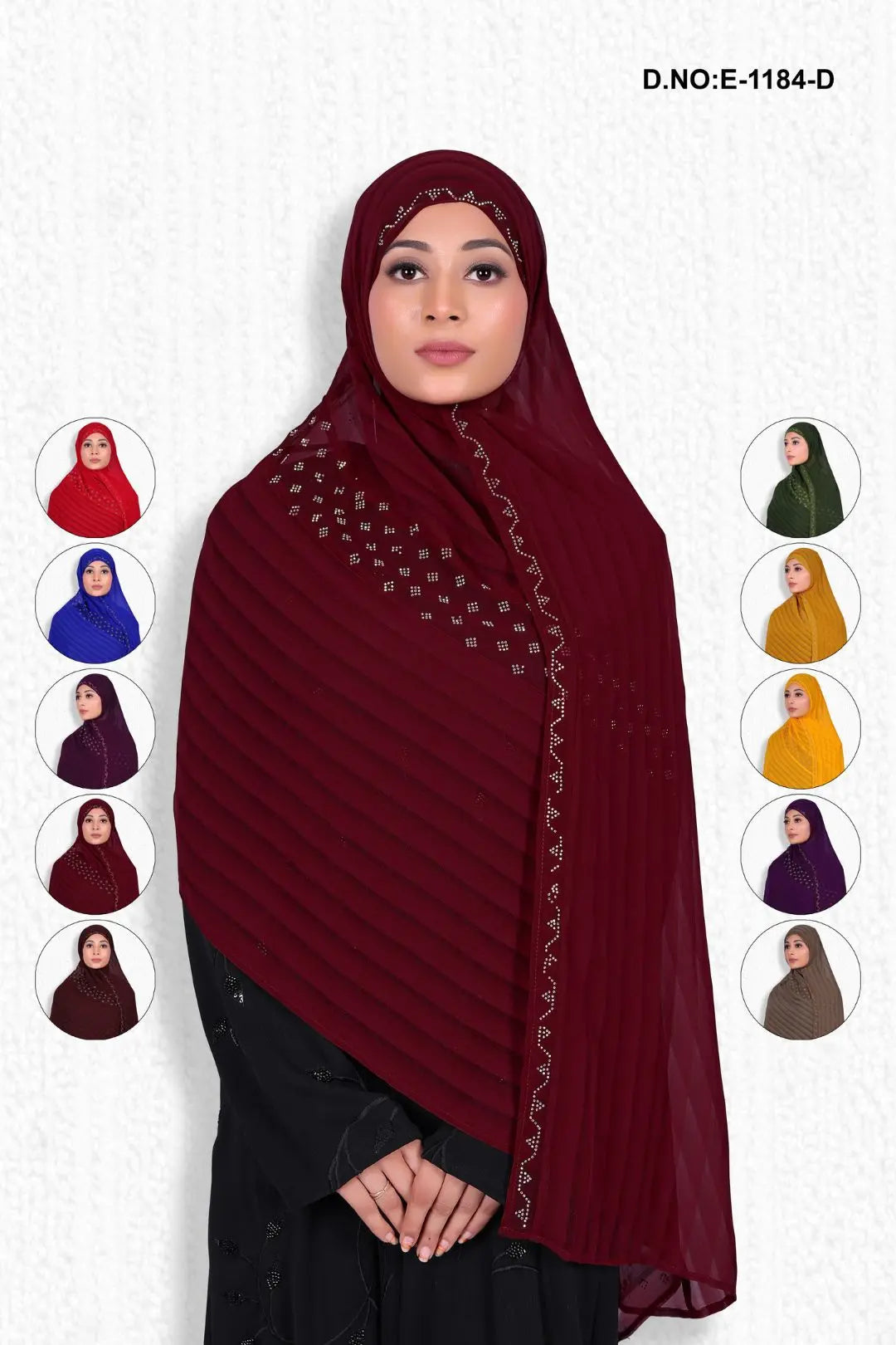 Designer Diamond Work Dark Lining Dupatta