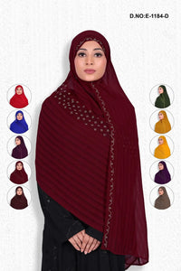 Designer Diamond Work Dark Lining Dupatta