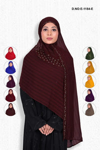 Designer Diamond Work Dark Lining Dupatta