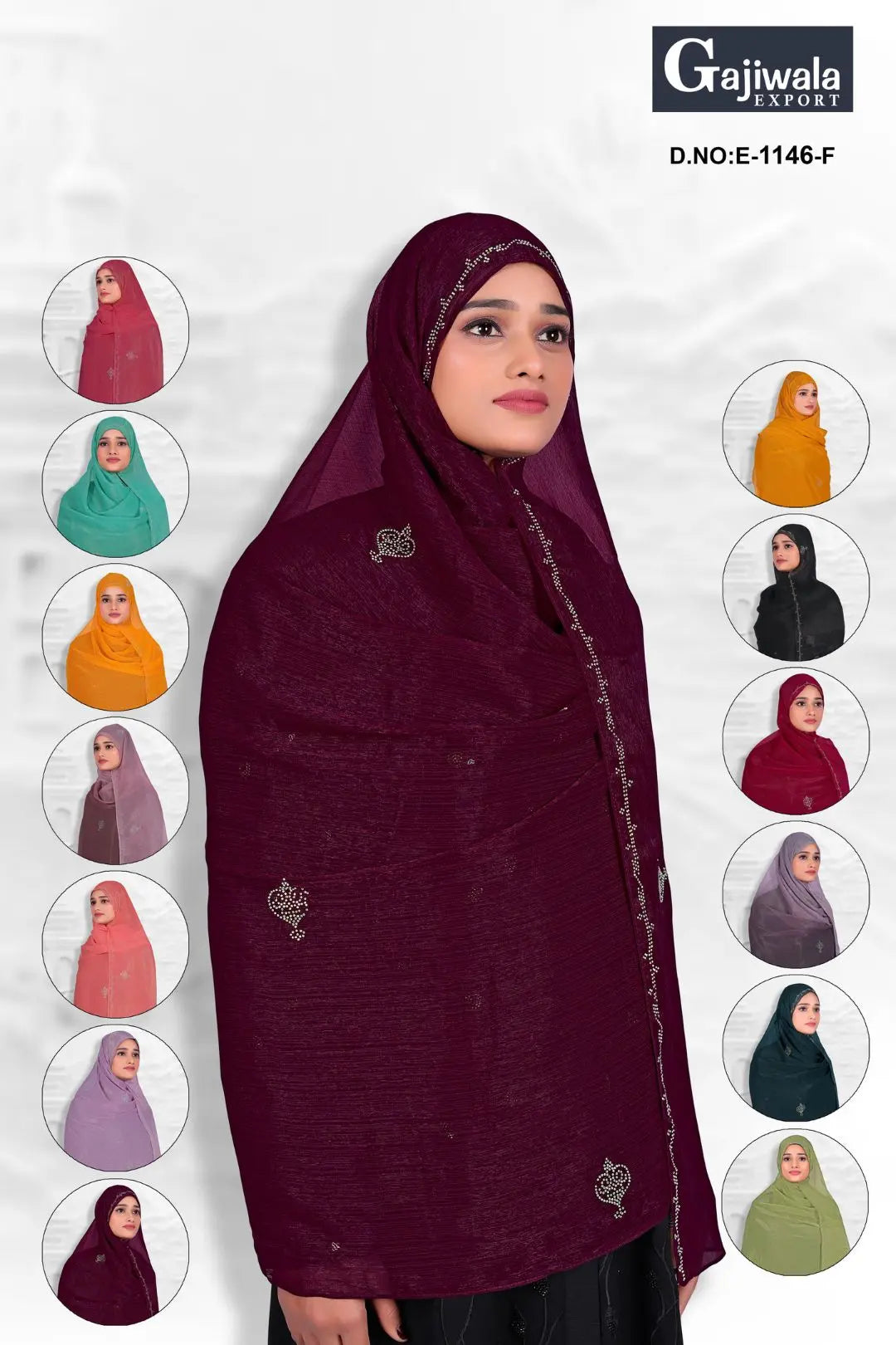 Soft Stone Work Dupatta