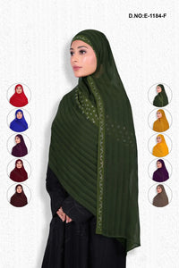 Designer Diamond Work Dark Lining Dupatta