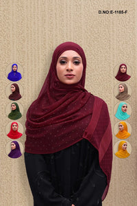 Gorgeous Embellishments Diamond Work Plain Dupatta GAJIWALA EXPORT