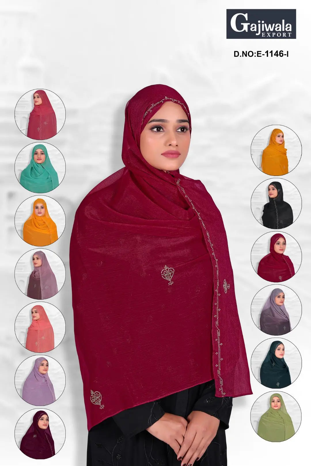 Soft Stone Work Dupatta