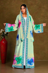 Elegant Floral Printed Shrug with Dupatta Style Drape GAJIWALA EXPORT