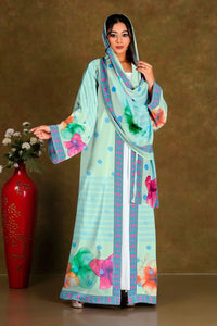 Elegant Floral Printed Shrug with Dupatta Style Drape GAJIWALA EXPORT