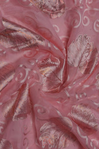 Elegant Brasso Fabric with Foil Embroidered Work