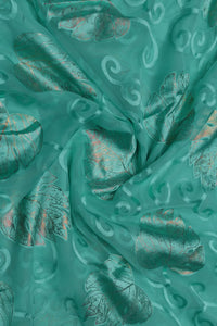 Elegant Brasso Fabric with Foil Applique Design