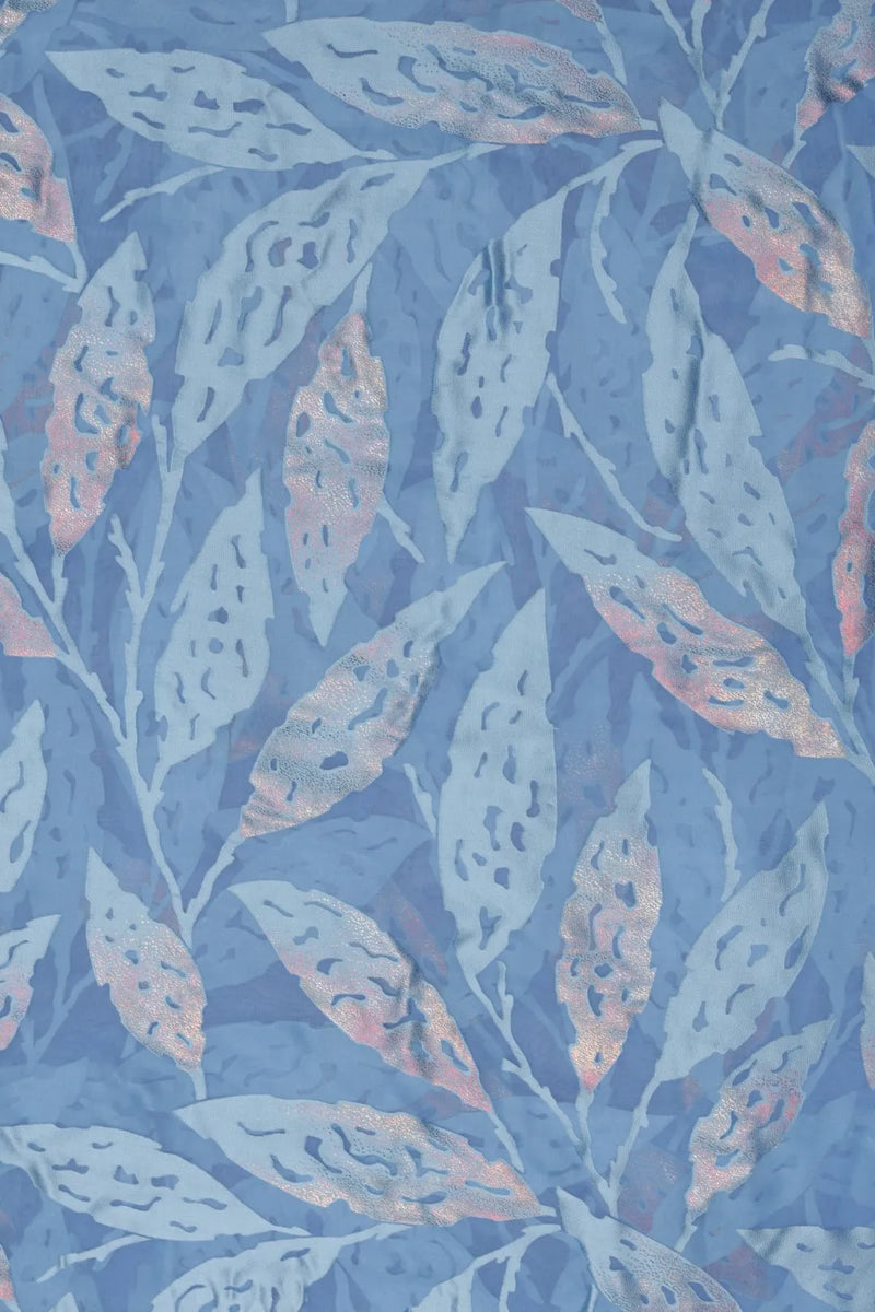 Elegant Brasso Fabric with Intricate Foil Print