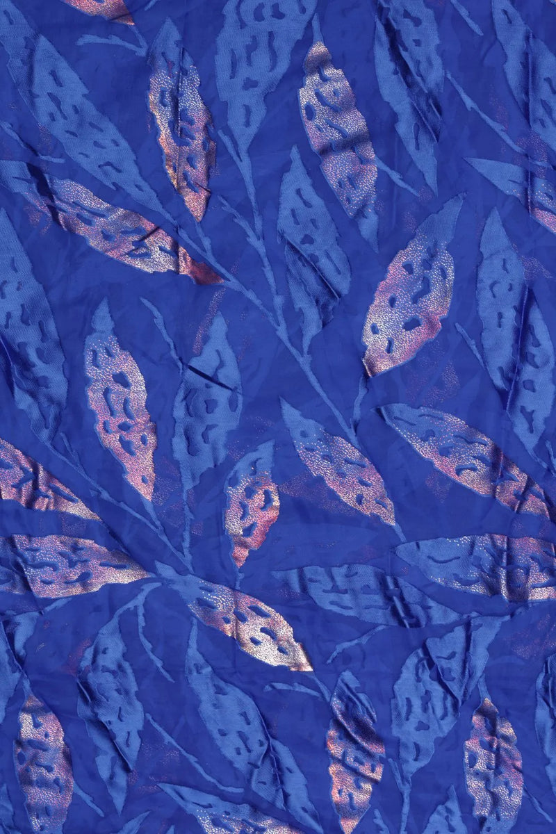 Elegant Brasso Fabric with Foil Embroidery Work for a Luxurious Finish