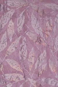 Elegant Brasso Fabric with Foil Threadwork