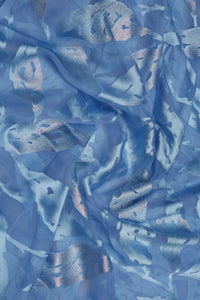 Elegant Brasso Fabric with Intricate Foil Print