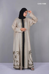 Elegant Embroidery Work Linen Shrug
