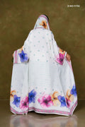 Elegant Floral Digital Print Satin Shrug