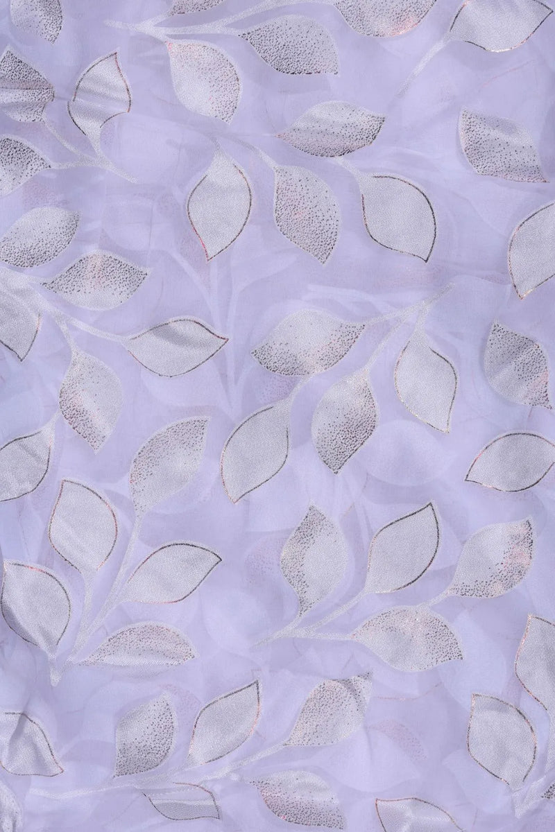 Elegant Foil Printed Brasso Fabric