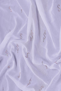 Embroidered Fancy Stole with Delicate Diamond Work